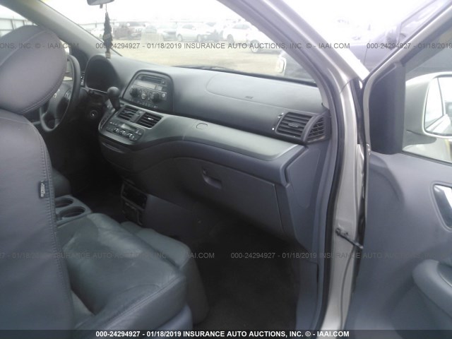 5FNRL38785B136130 - 2005 HONDA ODYSSEY EXL SILVER photo 5