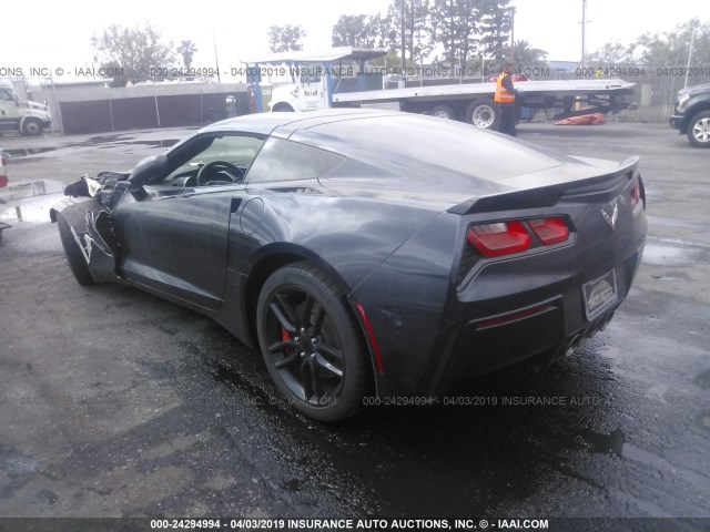 1G1YD2D71E5105160 - 2014 CHEVROLET CORVETTE STINGRAY/2LT GRAY photo 3