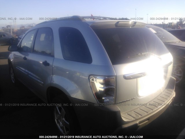 2CNDL13F956163626 - 2005 CHEVROLET EQUINOX LS SILVER photo 3