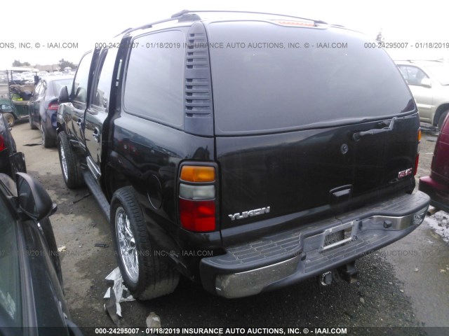 1GKEK13T15R203482 - 2005 GMC YUKON BLACK photo 3