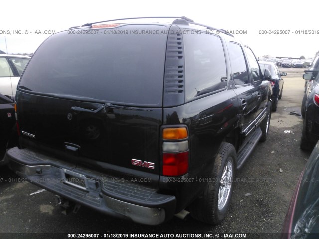 1GKEK13T15R203482 - 2005 GMC YUKON BLACK photo 4