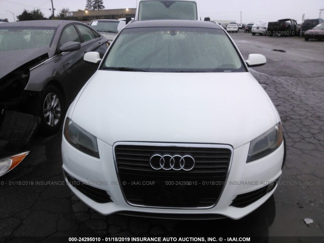 WAUKJAFMXDA009016 - 2013 AUDI A3 PREMIUM PLUS WHITE photo 6