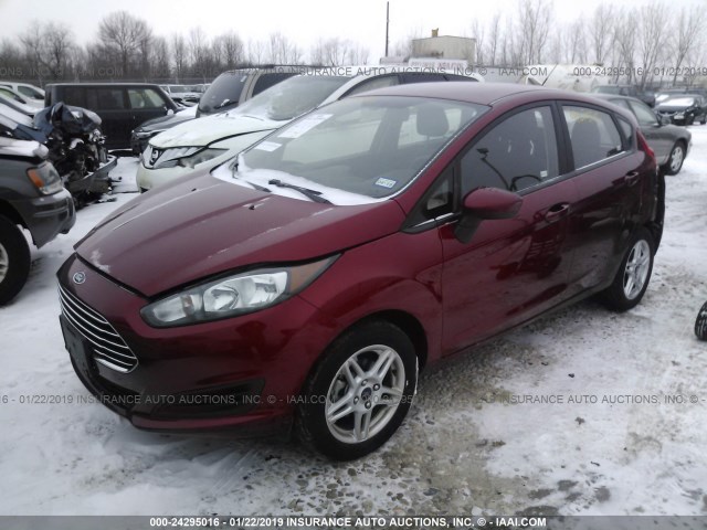 3FADP4EJ0HM131997 - 2017 FORD FIESTA SE MAROON photo 2