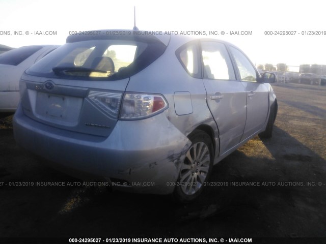 JF1GH61658H816024 - 2008 SUBARU IMPREZA 2.5I SILVER photo 4