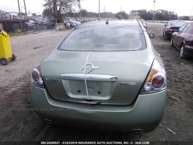 1N4CL21E47C203028 - 2007 NISSAN ALTIMA HYBRID GREEN photo 6