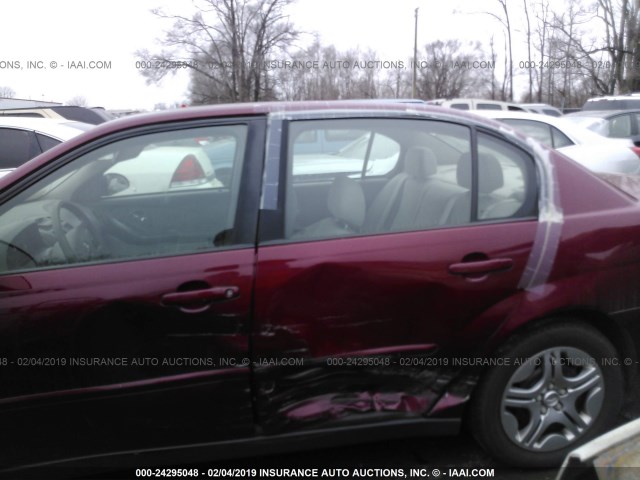 1G1ZS57N77F278278 - 2007 CHEVROLET MALIBU LS წითელი ფოტო 6
