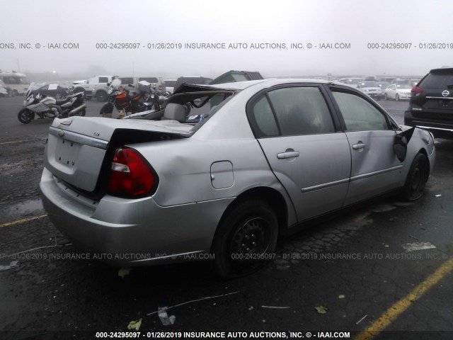 1G1ZS51F76F256751 - 2006 CHEVROLET MALIBU LS SILVER photo 4