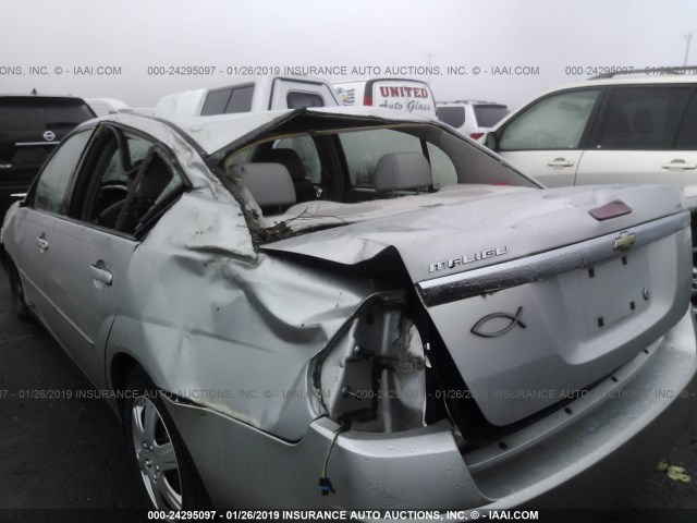 1G1ZS51F76F256751 - 2006 CHEVROLET MALIBU LS SILVER photo 6