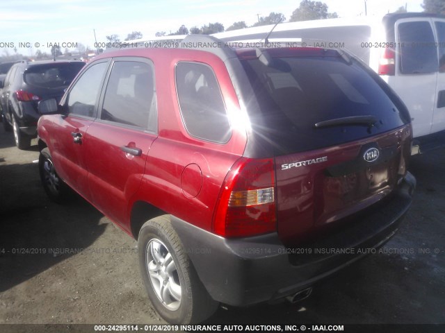 KNDJF723867194229 - 2006 KIA NEW SPORTAGE  RED photo 3