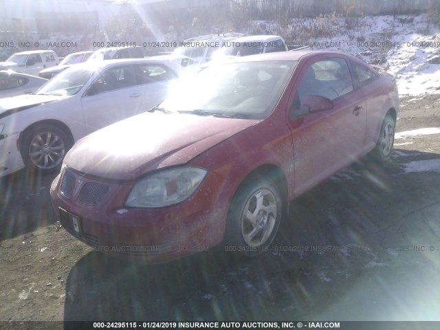 1G2AL18F987194612 - 2008 PONTIAC G5 RED photo 2