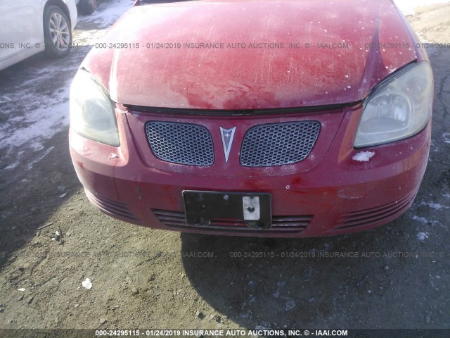 1G2AL18F987194612 - 2008 PONTIAC G5 RED photo 6