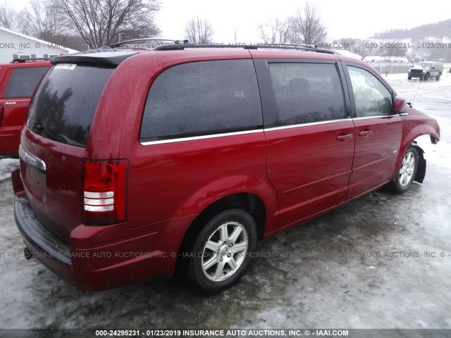 2A8HR54P58R776390 - 2008 CHRYSLER TOWN & COUNTRY TOURING RED photo 4