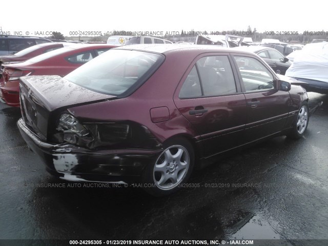 WDBHA29G8XA667073 - 1999 MERCEDES-BENZ C 280 RED photo 4