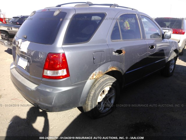 KNDJC733735174455 - 2003 KIA SORENTO EX/LX GRAY photo 4