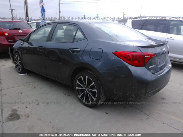 2T1BURHE6HC848709 - 2017 TOYOTA COROLLA L/LE/XLE/SE/XSE 蓝色 照片 3