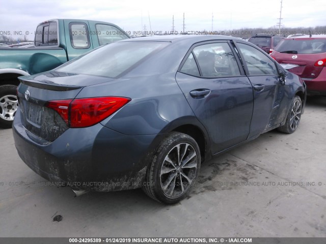 2T1BURHE6HC848709 - 2017 TOYOTA COROLLA L/LE/XLE/SE/XSE 蓝色 照片 4