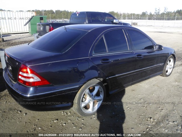 WDBRF52H76F819792 - 2006 MERCEDES-BENZ C GENERATION 2006 230 BLUE photo 4