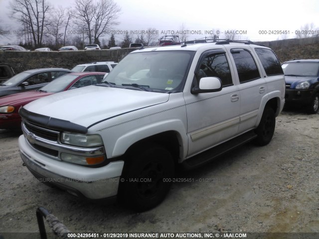 1GNEK13T04J192300 - 2004 CHEVROLET TAHOE K1500 WHITE photo 2