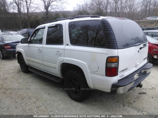 1GNEK13T04J192300 - 2004 CHEVROLET TAHOE K1500 WHITE photo 3