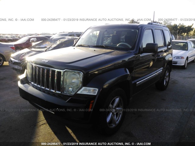 1J8GP58K98W136836 - 2008 JEEP LIBERTY LIMITED BLACK photo 2