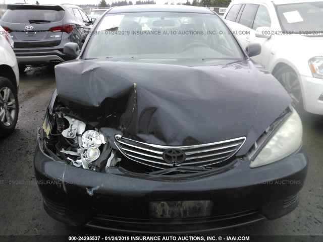 4T1BE32K35U080903 - 2005 TOYOTA CAMRY LE/XLE/SE BLACK photo 6