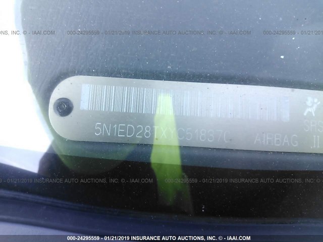 5N1ED28TXYC518370 - 2000 NISSAN XTERRA XE/SE GREEN photo 9