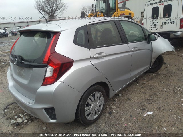 JHMGK5H55GX028351 - 2016 HONDA FIT LX SILVER photo 4