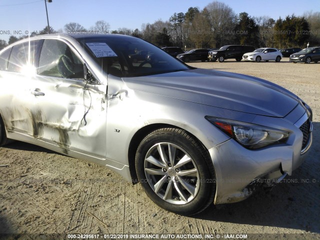 JN1BV7AP9FM337687 - 2015 INFINITI Q50 PREMIUM/SPORT SILVER photo 6