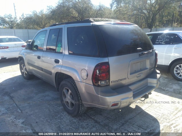 1GNDS13S942120573 - 2004 CHEVROLET TRAILBLAZER LS/LT GRAY photo 3