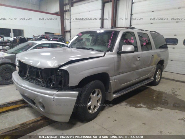 1GKFK66U46J114916 - 2006 GMC YUKON XL DENALI SILVER photo 2