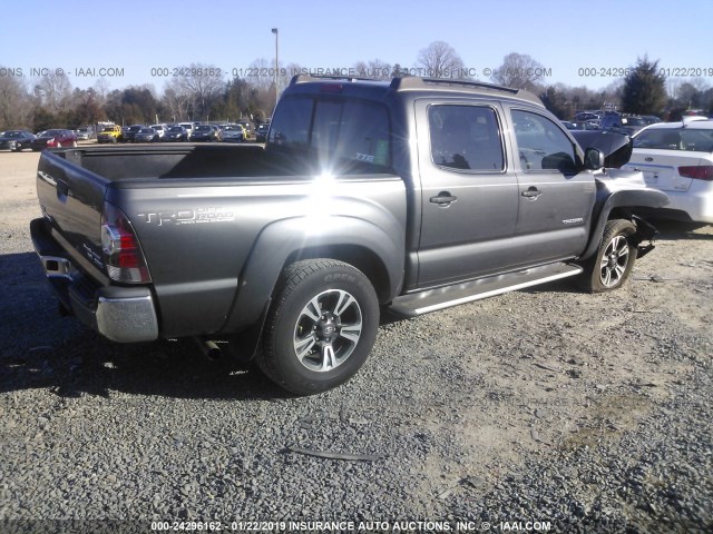 3TMJU4GN3AM098053 - 2010 TOYOTA TACOMA DOUBLE CAB PRERUNNER GRAY photo 4