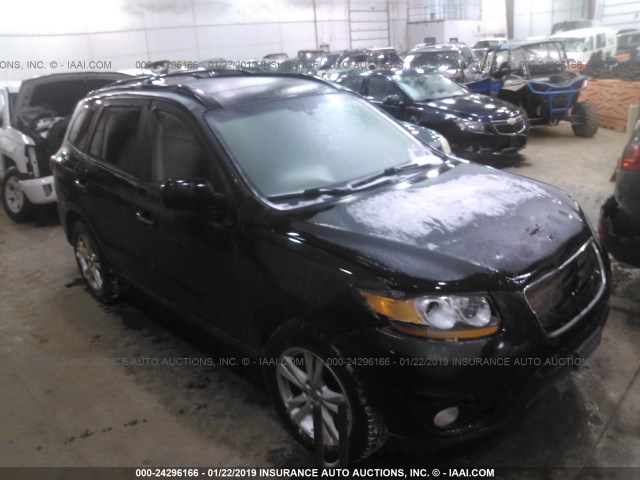 5XYZKDAG4BG062230 - 2011 HYUNDAI SANTA FE LIMITED BLACK photo 1