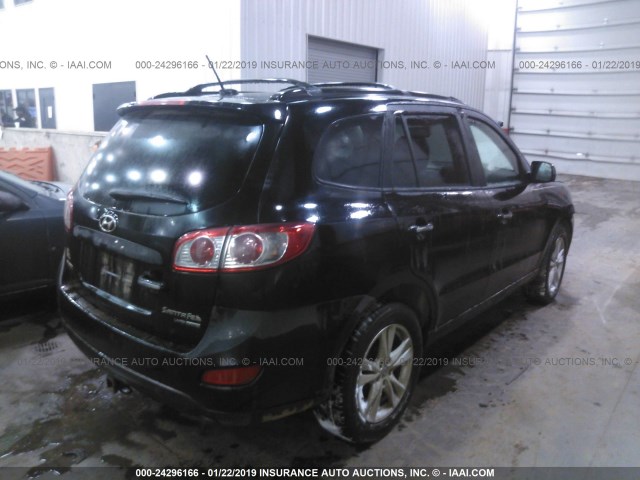 5XYZKDAG4BG062230 - 2011 HYUNDAI SANTA FE LIMITED BLACK photo 4