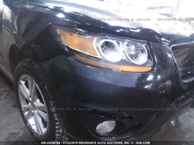 5XYZKDAG4BG062230 - 2011 HYUNDAI SANTA FE LIMITED BLACK photo 6