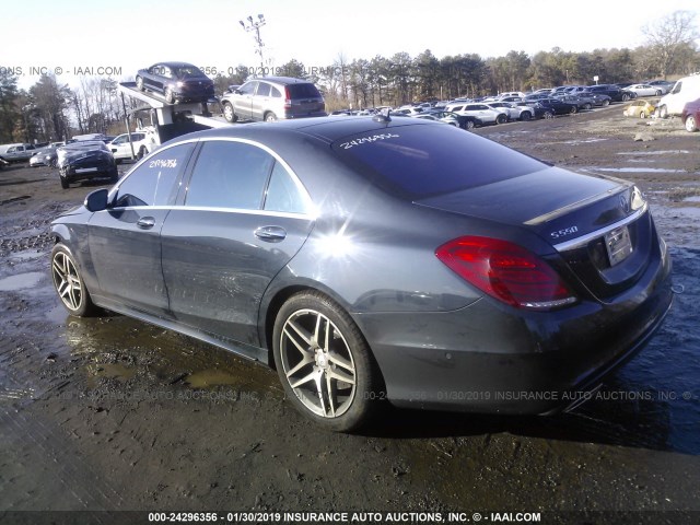 WDDUG8FB9FA100062 - 2015 MERCEDES-BENZ S 550 4MATIC BLUE photo 3