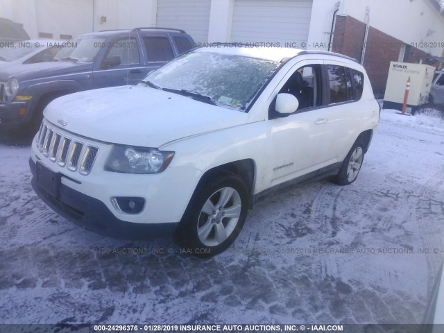 1C4NJDAB3FD392855 - 2015 JEEP COMPASS SPORT WHITE photo 2