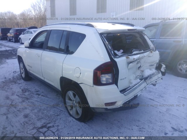 1C4NJDAB3FD392855 - 2015 JEEP COMPASS SPORT WHITE photo 3