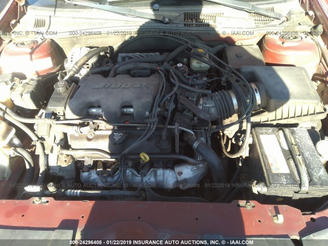 1G1NE52J63M543630 - 2003 CHEVROLET MALIBU LS RED photo 10