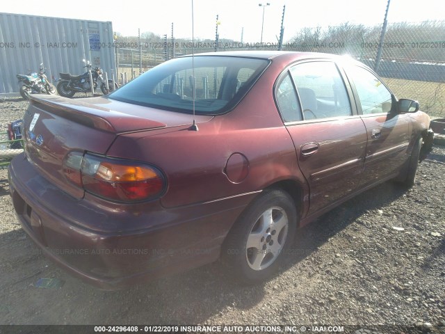 1G1NE52J63M543630 - 2003 CHEVROLET MALIBU LS RED photo 4