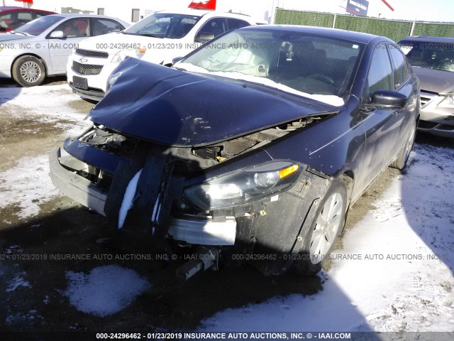 1C3CDFBB5ED701771 - 2014 DODGE DART SXT BLACK photo 2