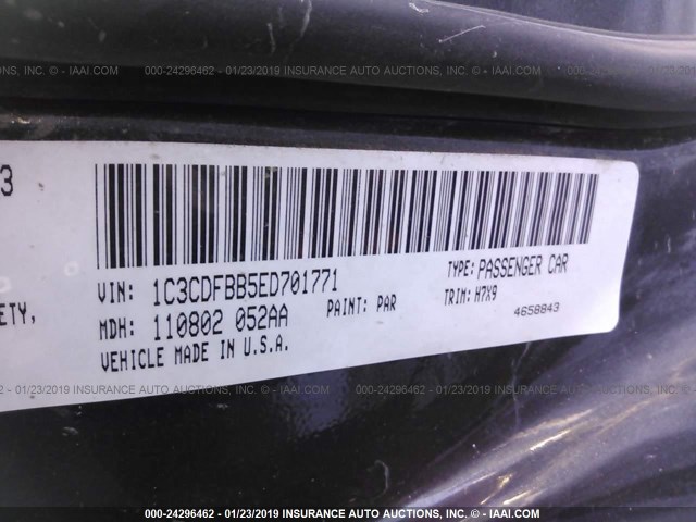 1C3CDFBB5ED701771 - 2014 DODGE DART SXT BLACK photo 9