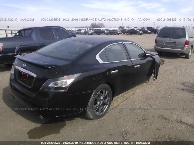 1N4AA5AP0EC910642 - 2014 NISSAN MAXIMA S/SV BLACK photo 4