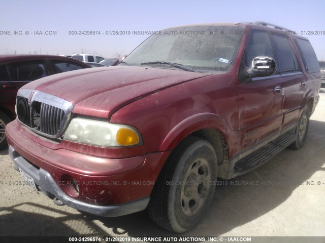 5LMFU28A2YLJ38455 - 2000 LINCOLN NAVIGATOR Қызыл фото 2