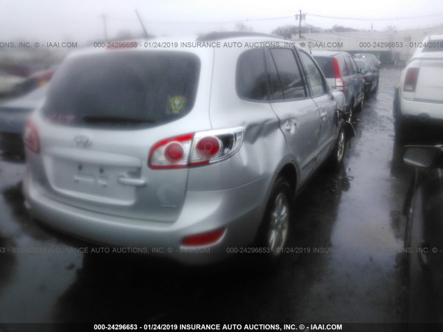 5XYZGDAB5CG161159 - 2012 HYUNDAI SANTA FE GLS SILVER photo 4