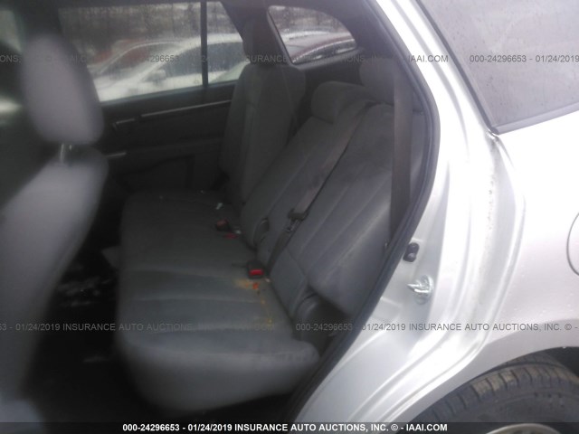 5XYZGDAB5CG161159 - 2012 HYUNDAI SANTA FE GLS SILVER photo 8