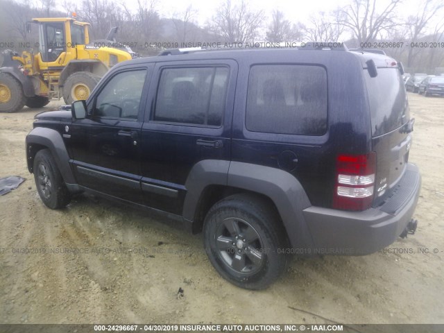 1J4PN3GK2BW549248 - 2011 JEEP LIBERTY RENEGADE Dark Blue photo 3