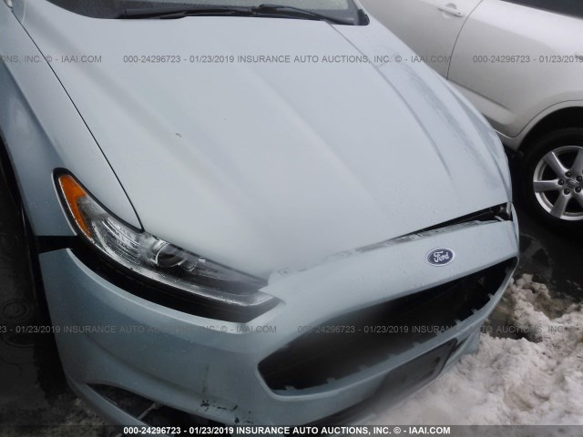 3FA6P0LU2ER282790 - 2014 FORD FUSION SE HYBRID BLUE photo 6