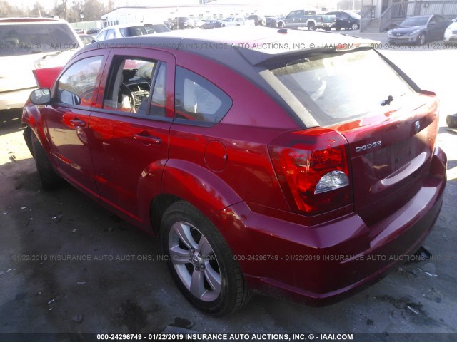 1C3CDWDAXCD533398 - 2012 DODGE CALIBER SXT RED photo 3