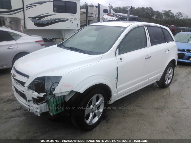 3GNAL4EK1ES681015 - 2014 CHEVROLET CAPTIVA LTZ WHITE photo 2