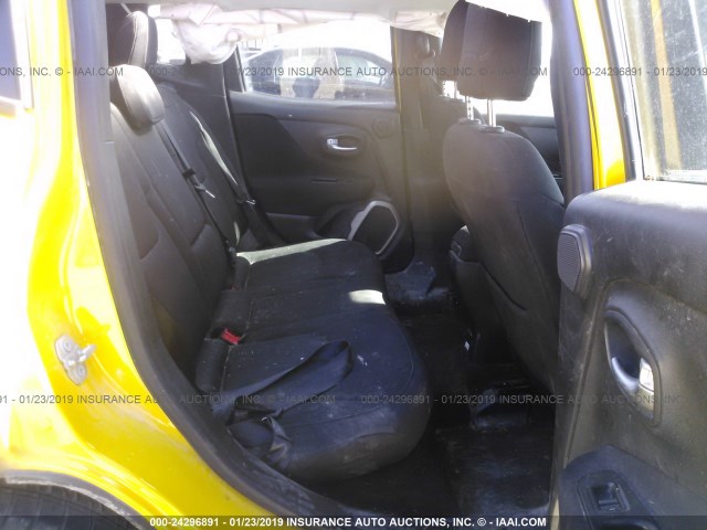 ZACCJABT0FPC16683 - 2015 JEEP RENEGADE LATITUDE YELLOW photo 8